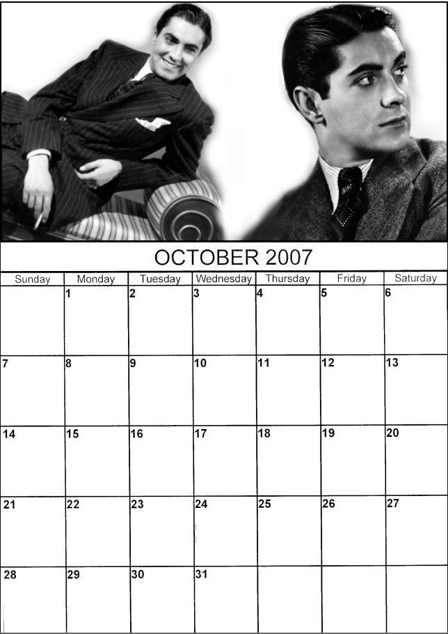 calendar 2007 October